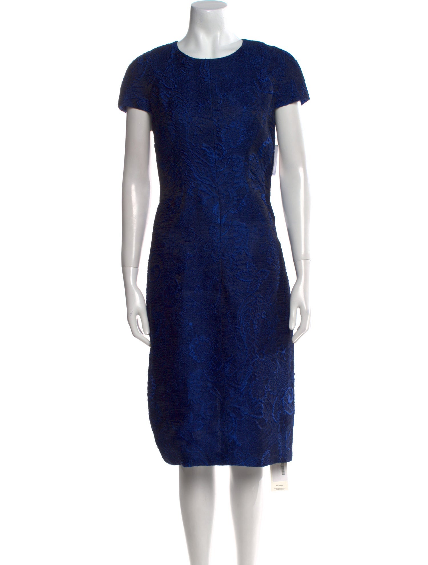 J. Mendel Crew Neck Midi Length Dress