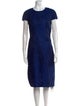 J. Mendel Crew Neck Midi Length Dress