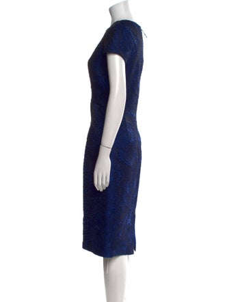 J. Mendel Crew Neck Midi Length Dress