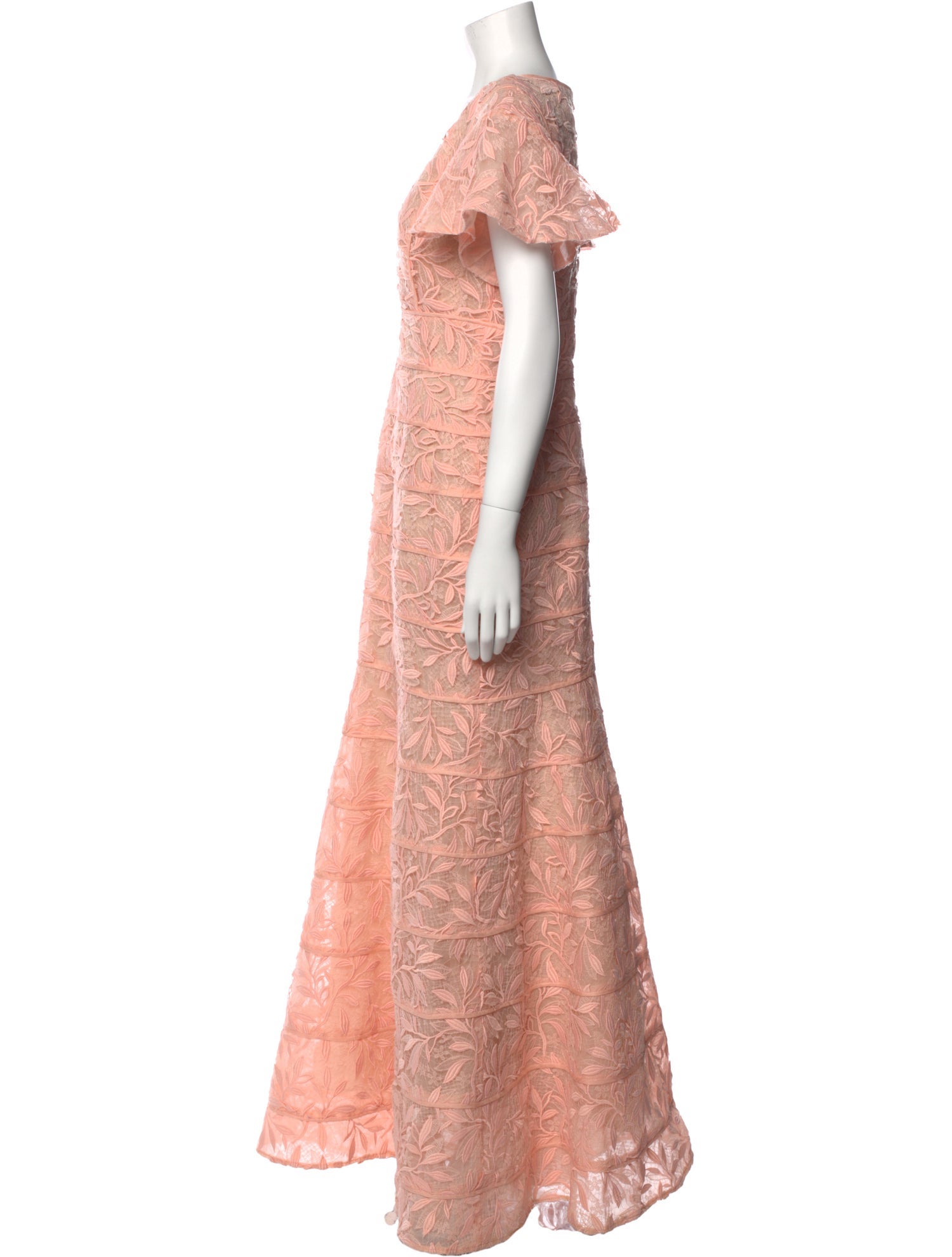 J. Mendel Lace Pattern Long Dress