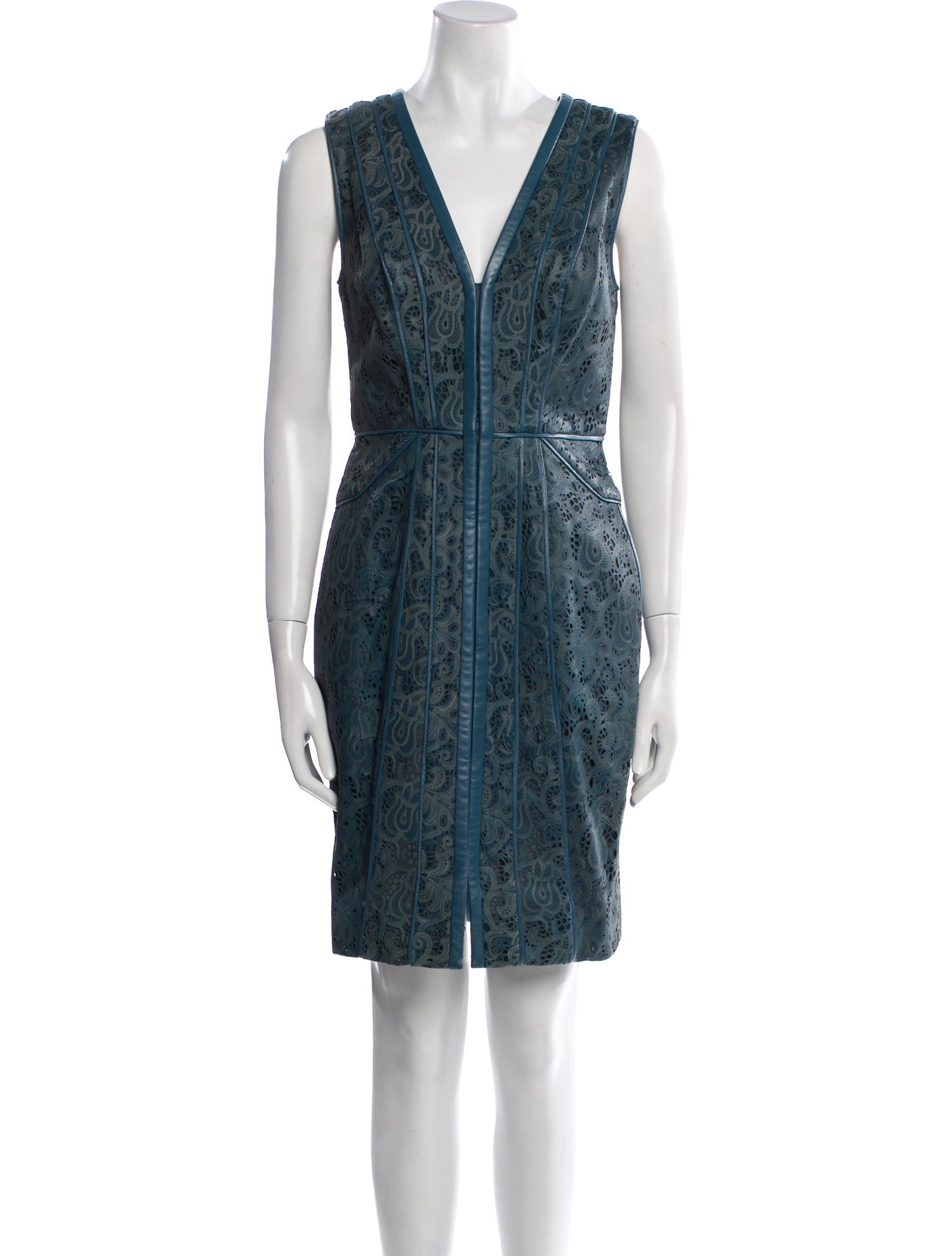 J. Mendel Lamb Leather Knee-Length Dress