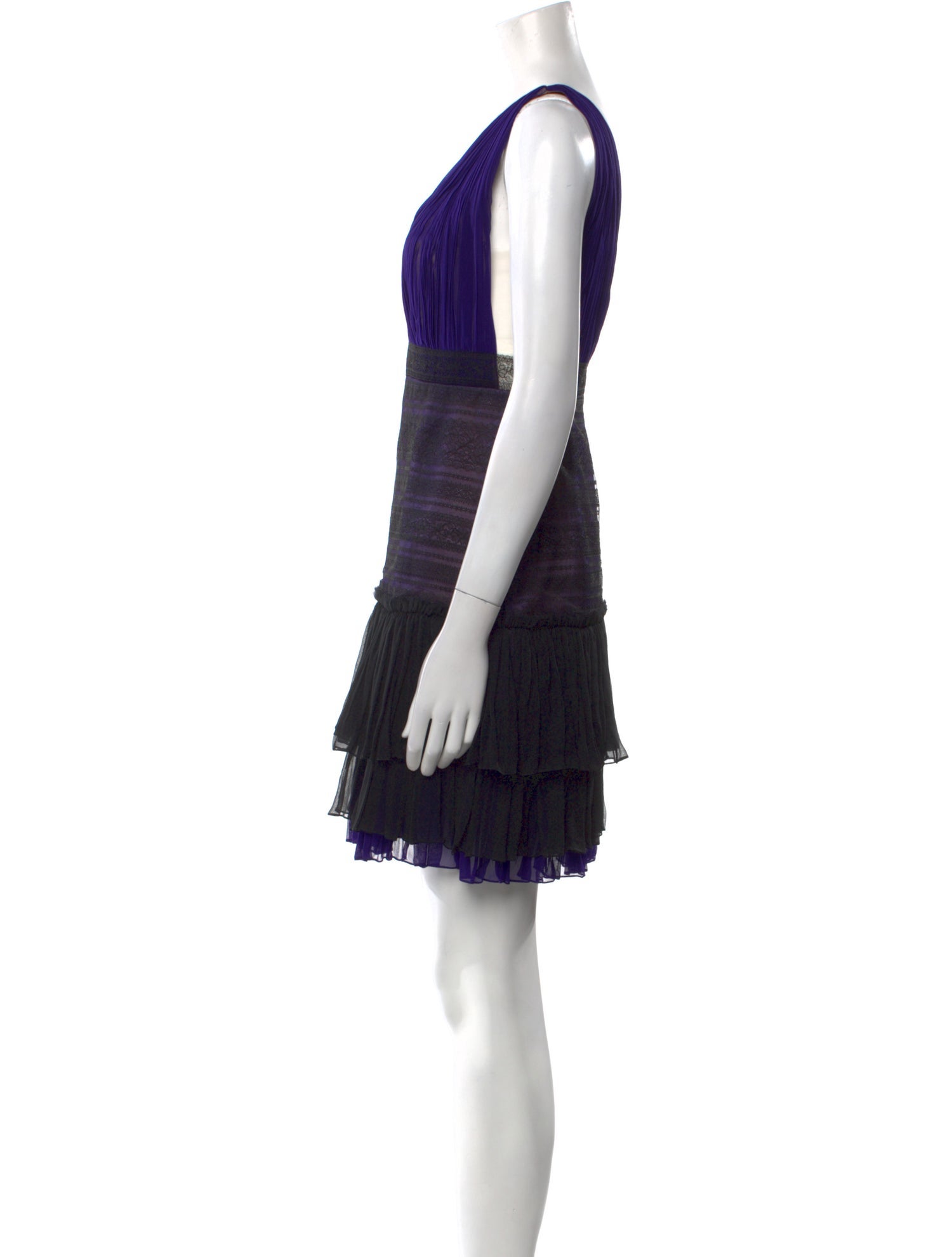 J. Mendel V-Neck Mini Dress