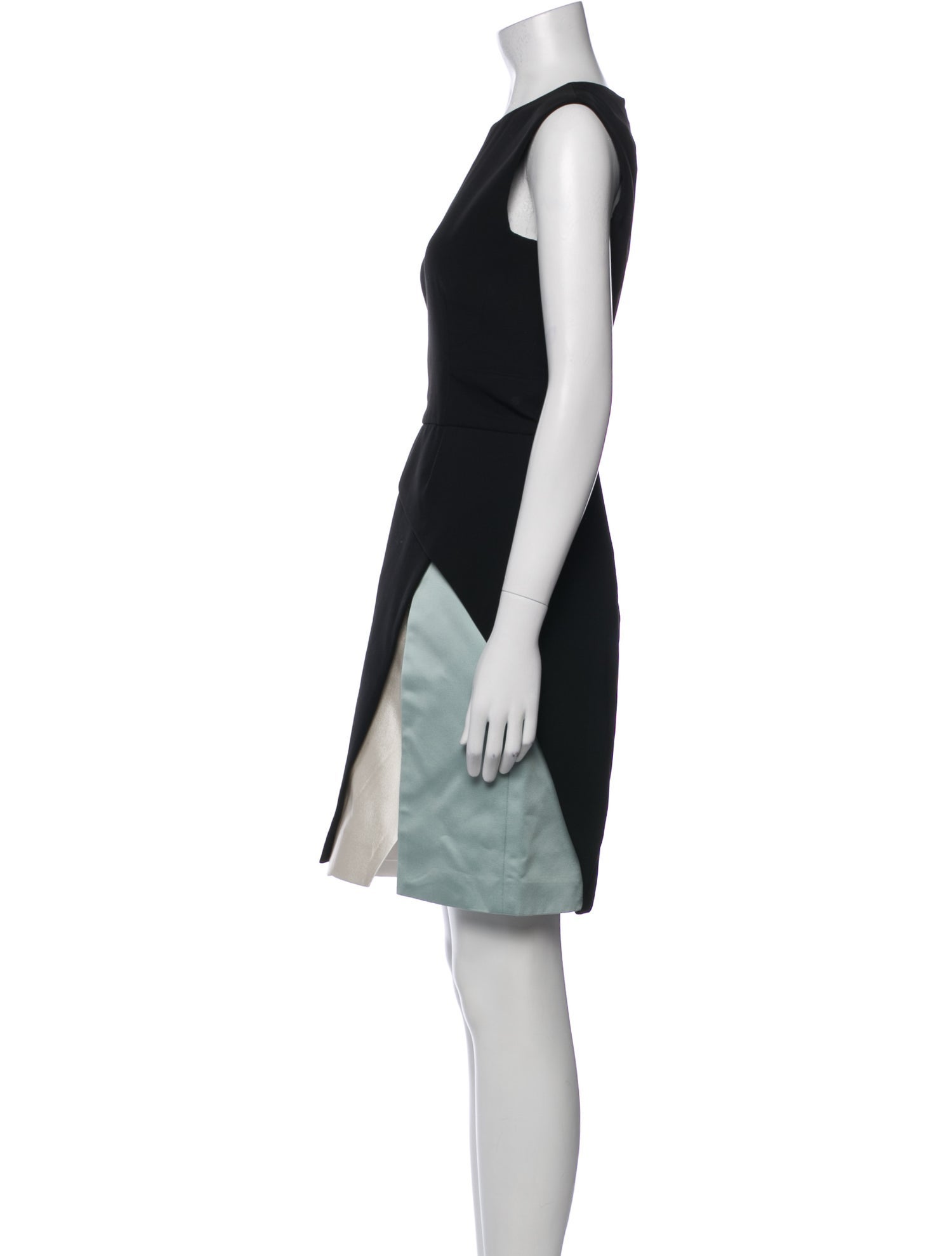 J. Mendel Crew Neck Mini Dress