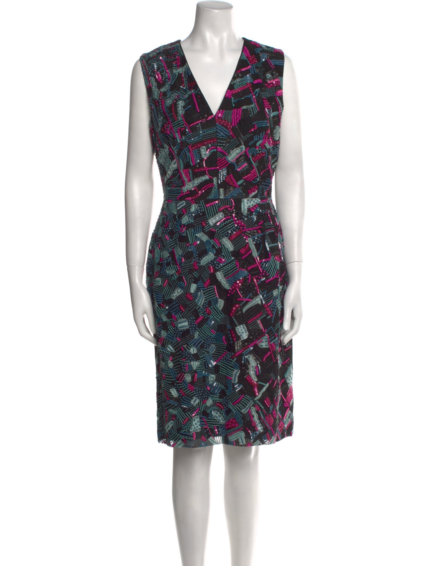 J. Mendel Printed Knee-Length Dress
