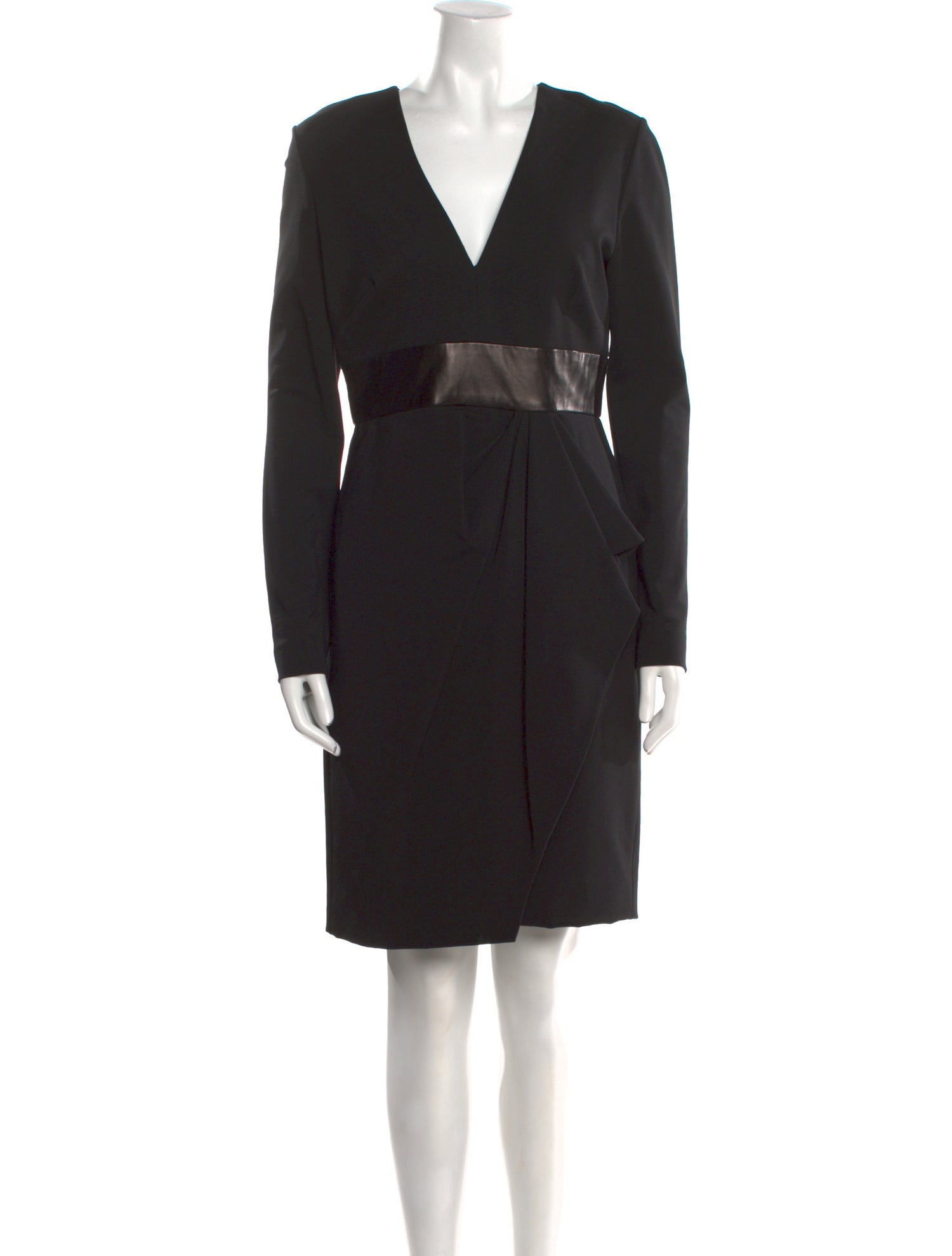 J. Mendel V-Neck Knee-Length Dress