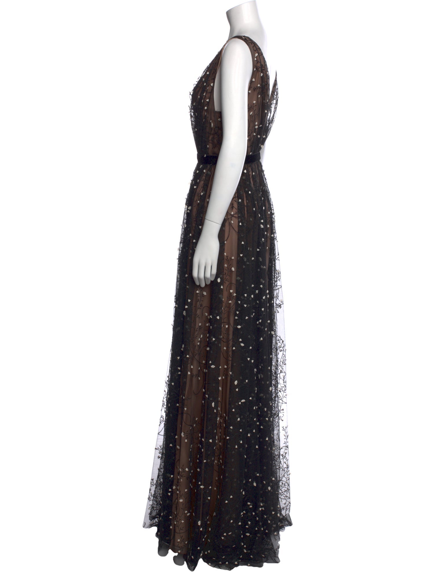 J. Mendel V-Neck Long Dress w/ Tags