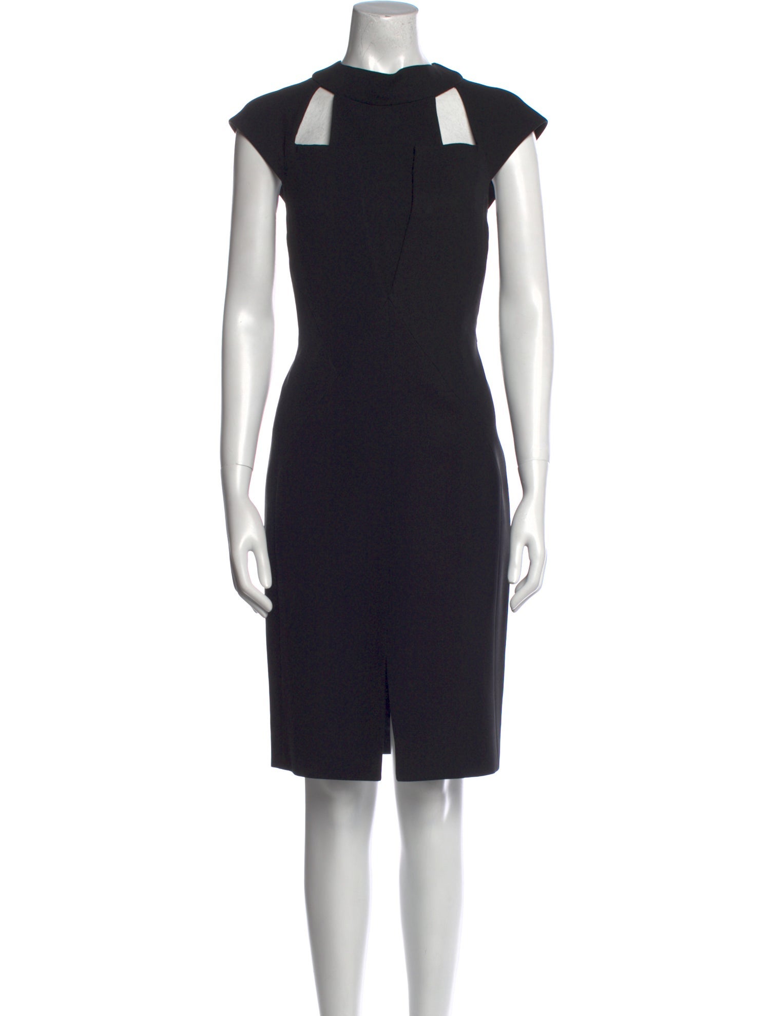 J. Mendel Mock Neck Knee-Length Dress