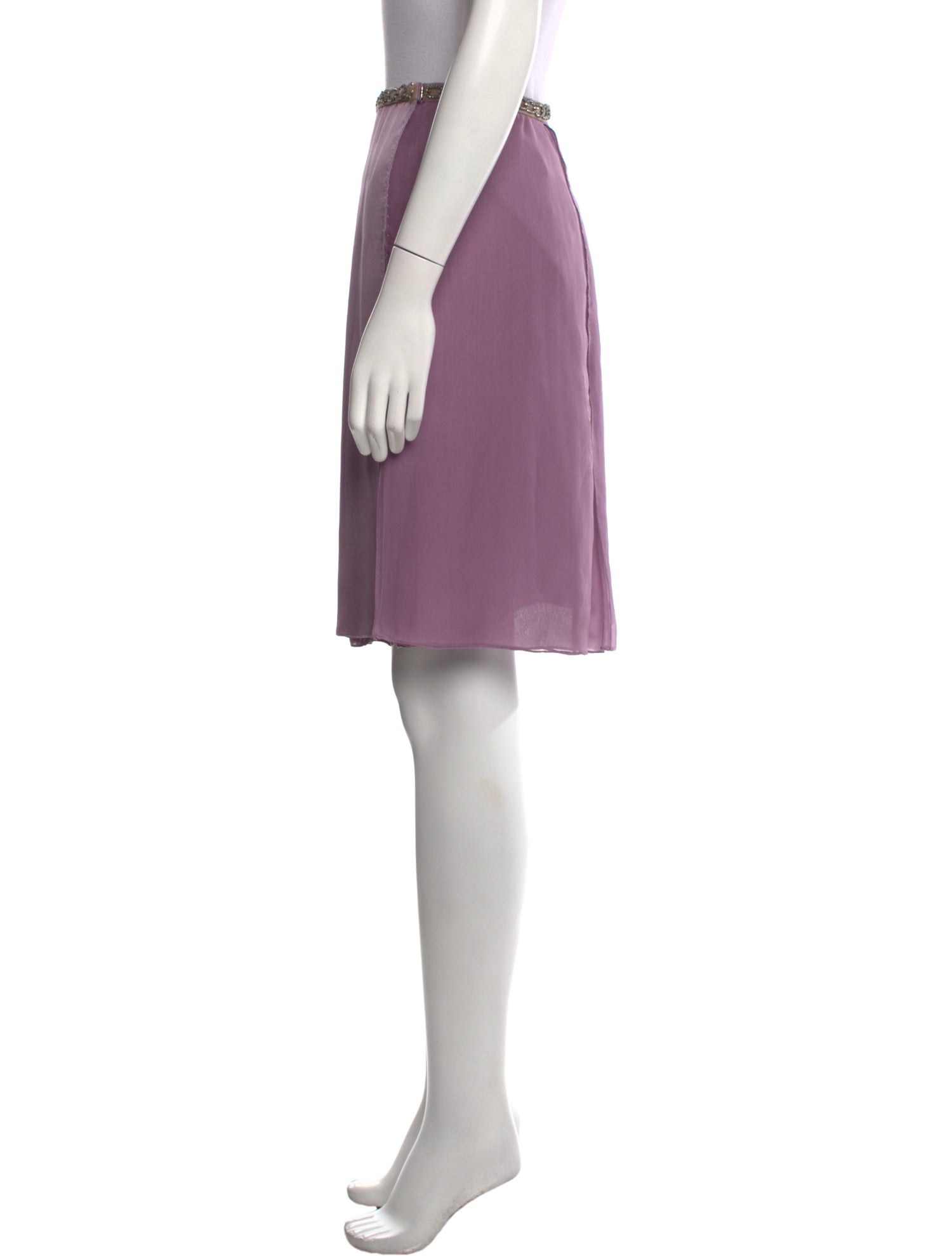 J. Mendel Silk Knee-Length Skirt