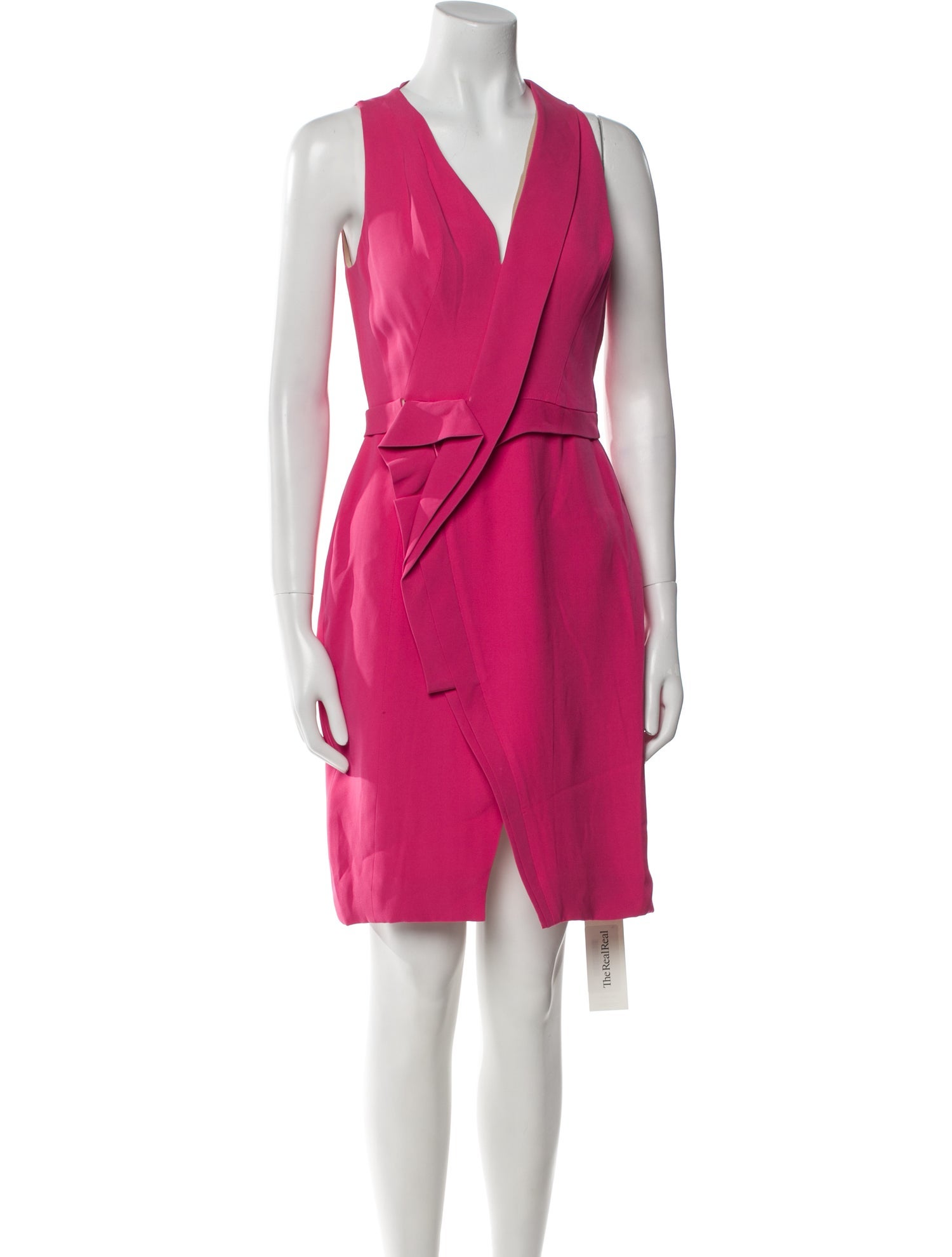 J. Mendel V-Neck Knee-Length Dress