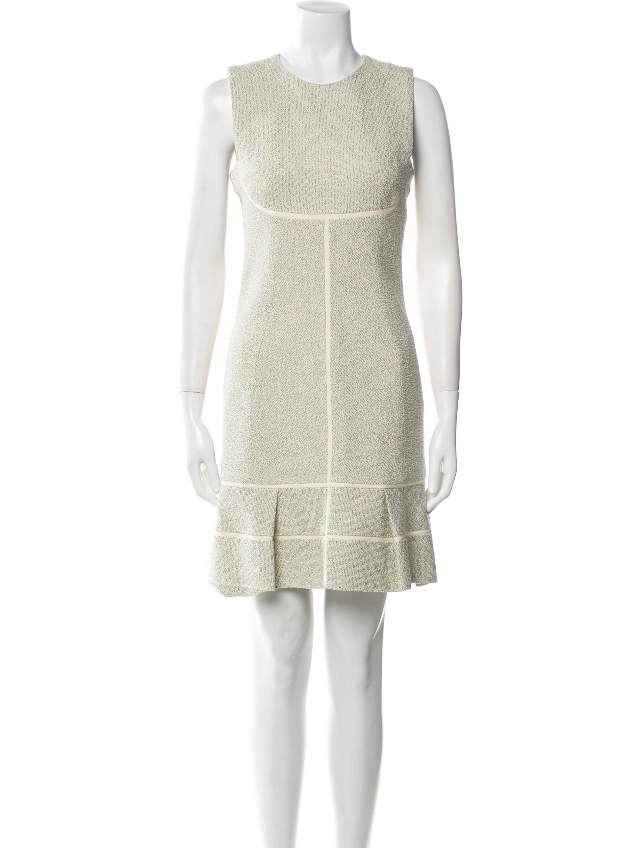 J. Mendel Crew Neck Mini Dress
