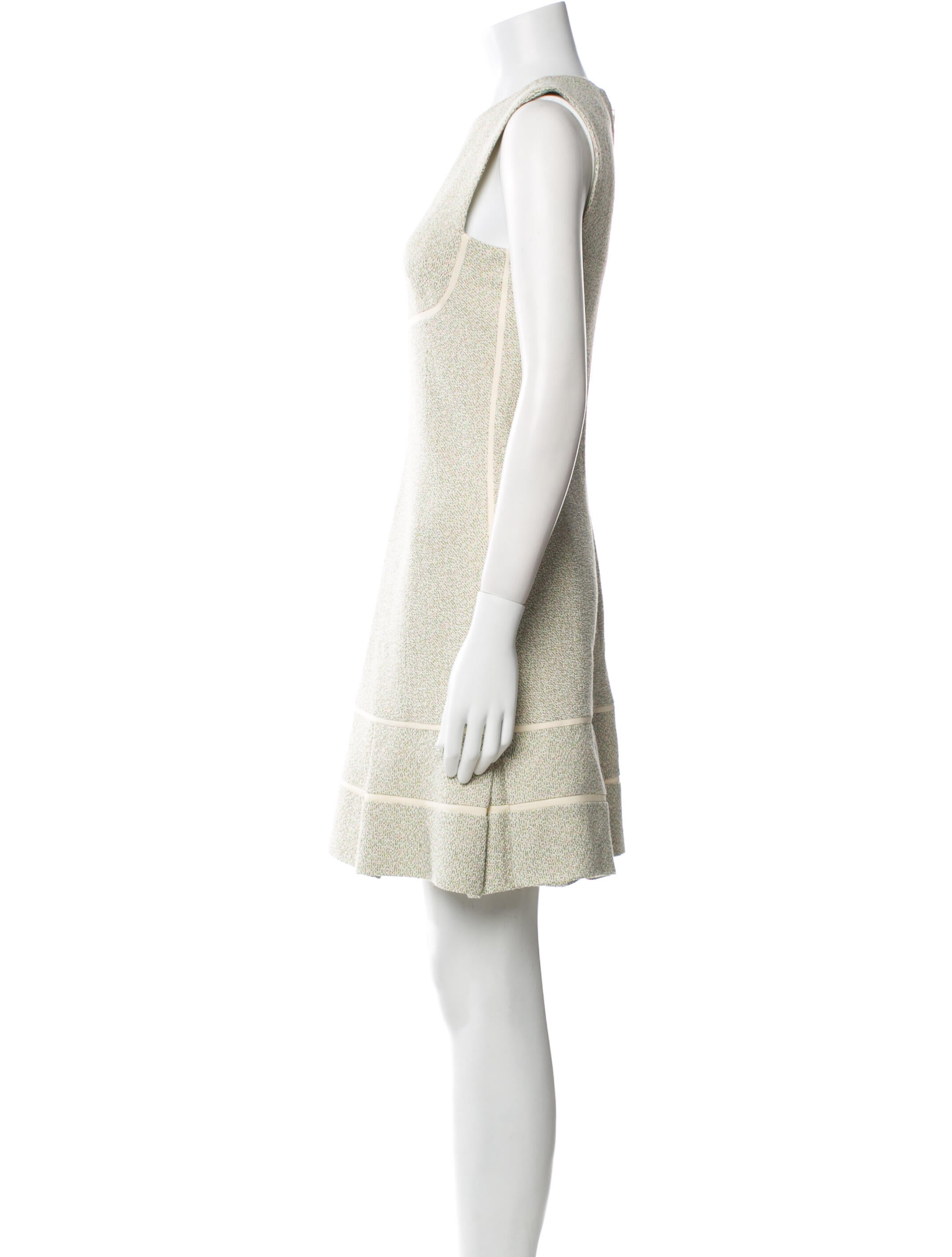 J. Mendel Crew Neck Mini Dress