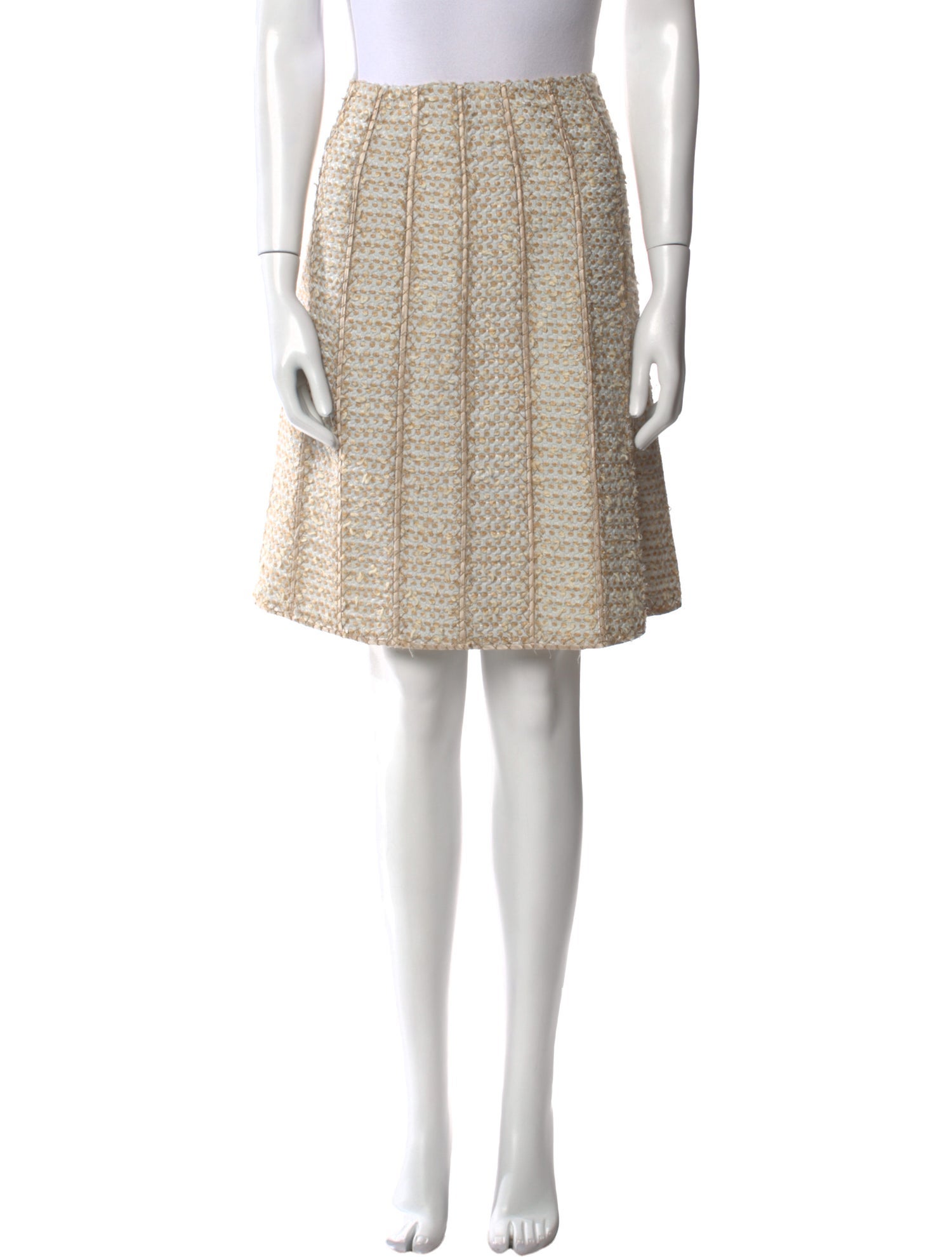J. Mendel Tweed Pattern Knee-Length Skirt