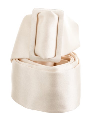 Pre-owned J Mendel Satin Waist Belt In Neutral