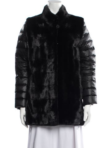 Pre-owned J Mendel Mink Fur Jacket In Black