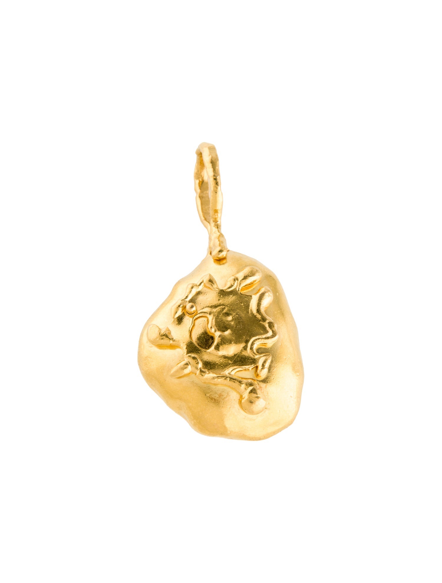 Jean Mahie 22K Vintage Sculptural Abstract Pendant