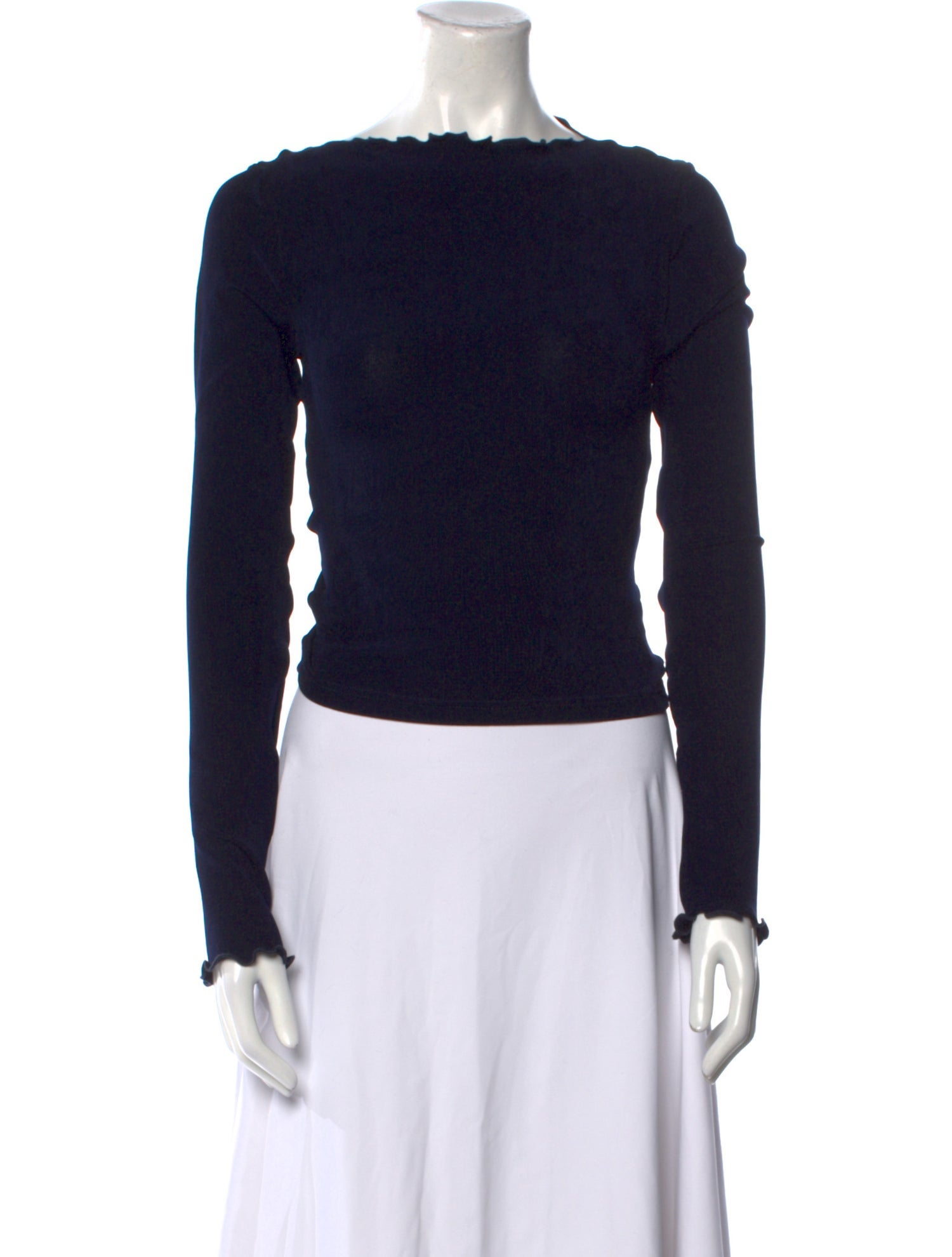Tyrell Brand Bateau Neckline Long Sleeve Top