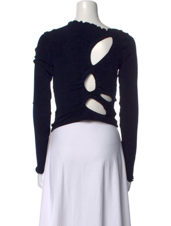 Tyrell Brand Bateau Neckline Long Sleeve Top