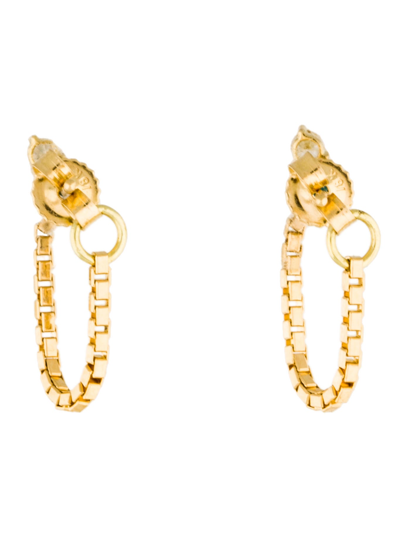 Jemma Wynne Diamond & Turquoise Short Box Stud Earrings Earrings