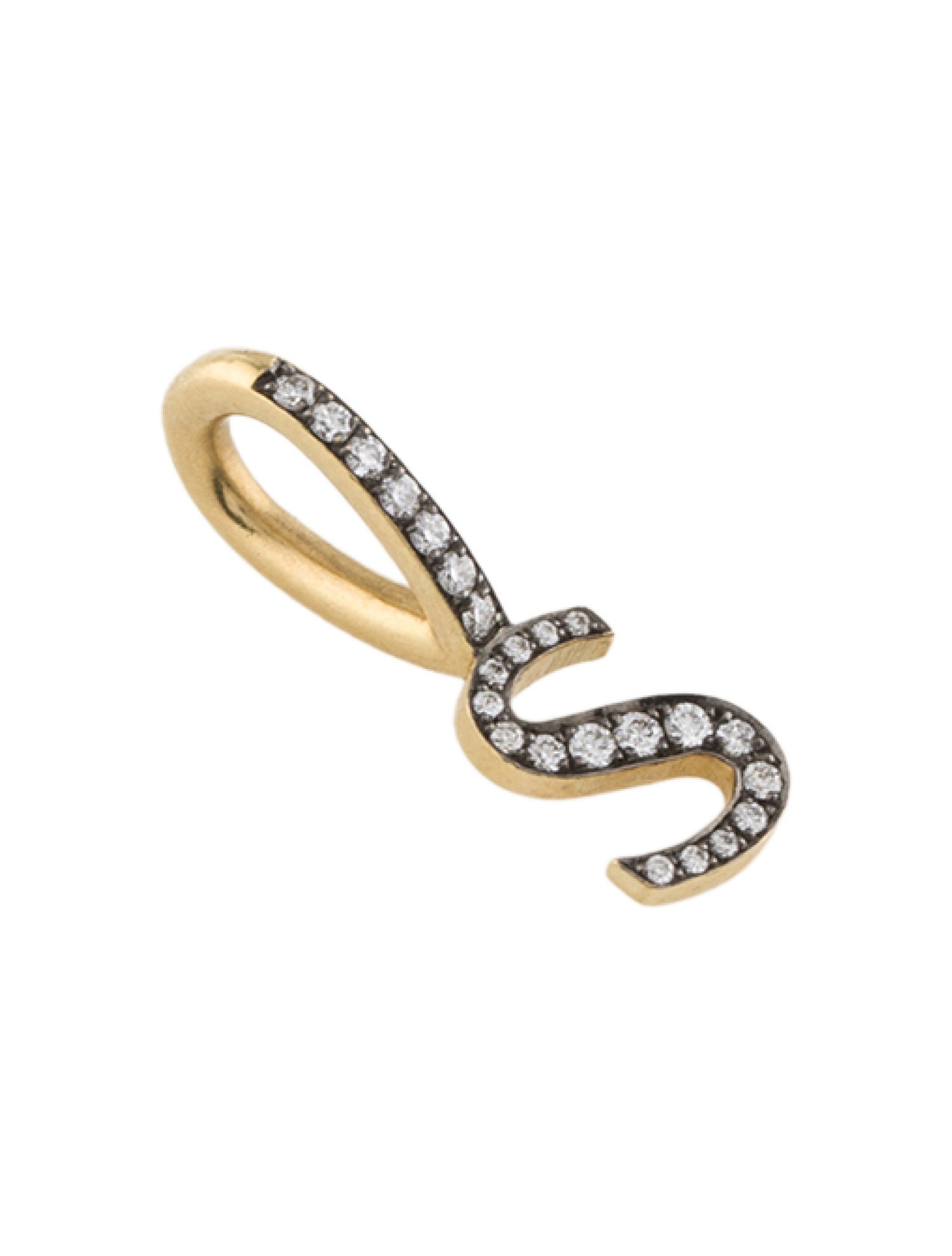 Jemma Wynne 18K Diamond 'S' Initial Pendant Necklace