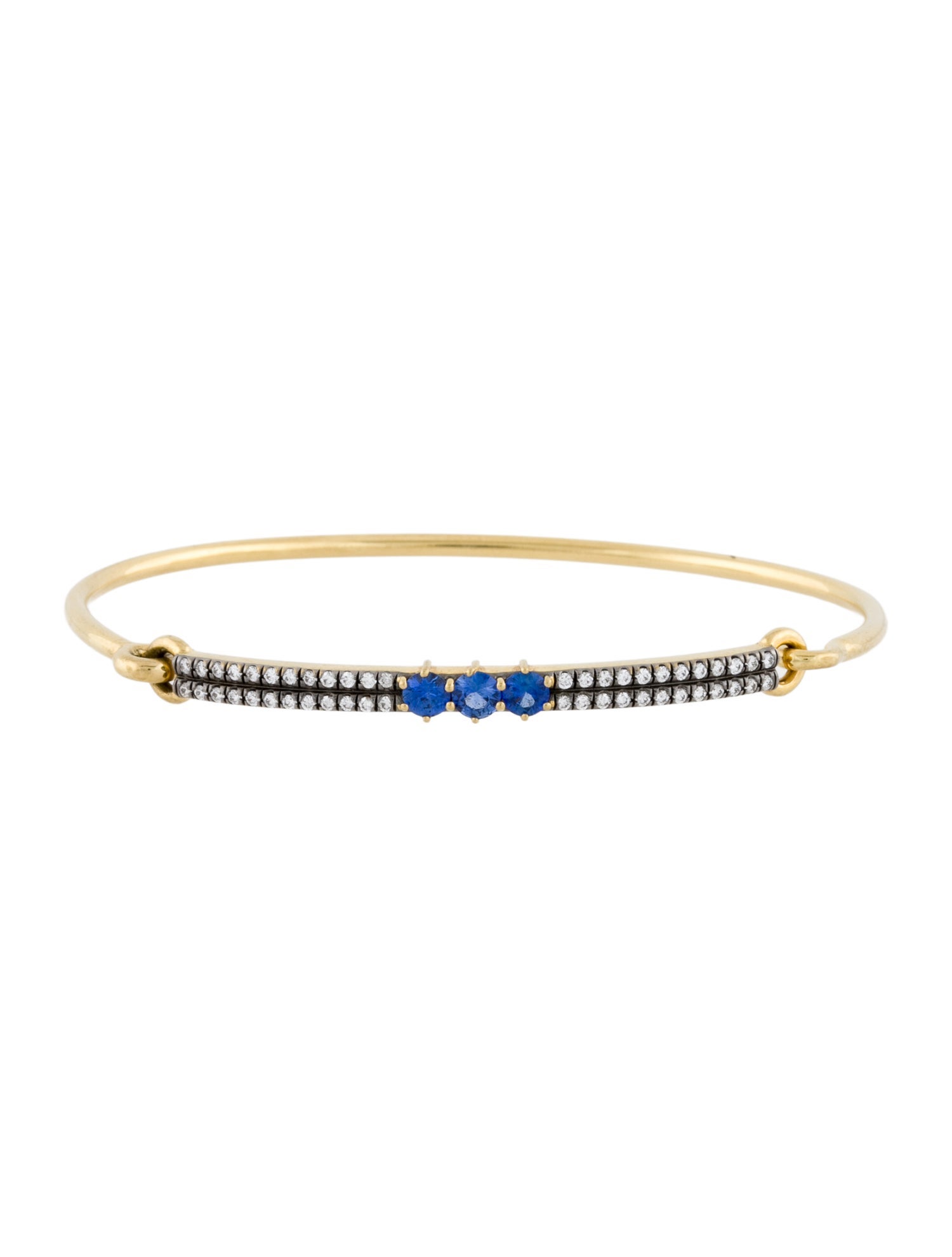 Jemma Wynne 18K Sapphire & Diamond Prive Bangle Bracelet