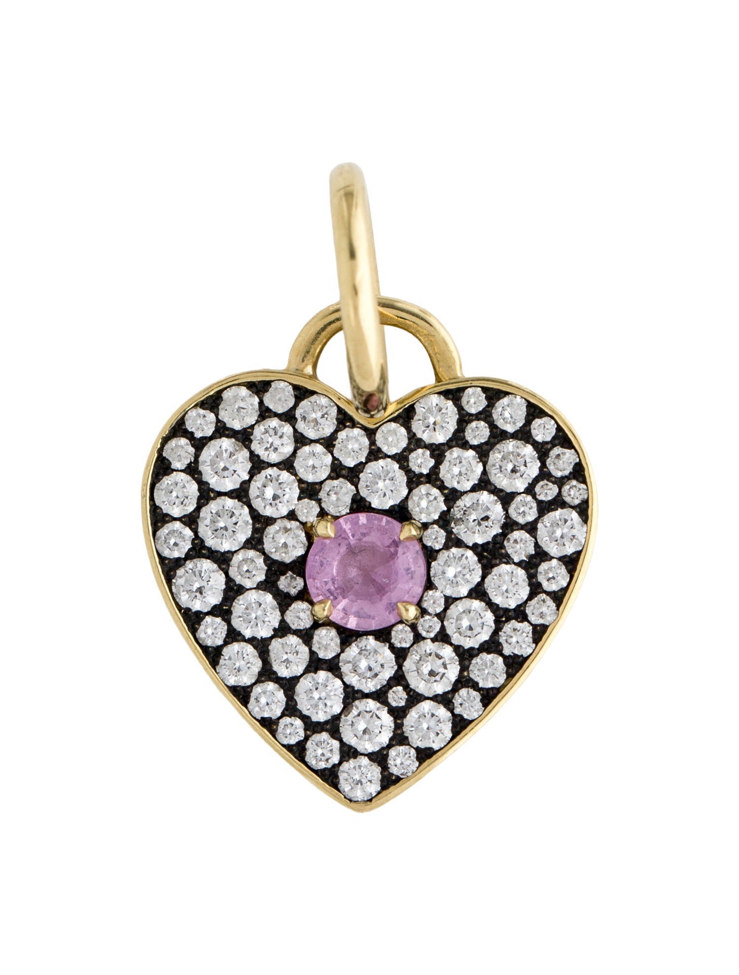 Jemma Wynne 18K Sapphire & Diamond Heart Pendant