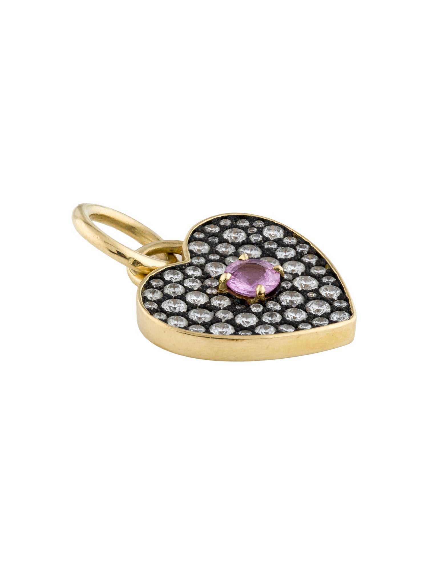 Jemma Wynne 18K Sapphire & Diamond Heart Pendant