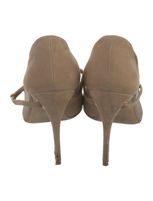 Jennifer Chamandi Suede Mesh Accents Pumps