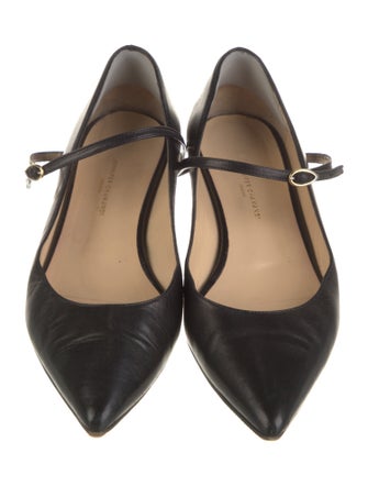 Jennifer Chamandi Leather Mary Jane Flats