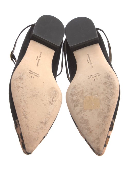Jennifer Chamandi Suede Animal Print Ballet Flats