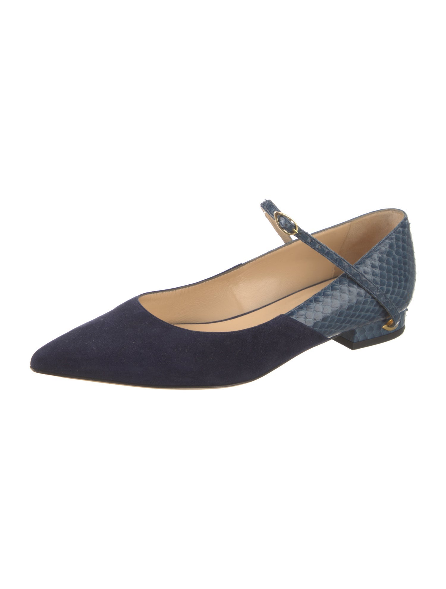 Jennifer Chamandi Suede Mary Jane Flats