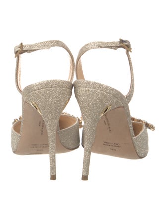 Jennifer Chamandi Glitter Accents Slingback Pumps