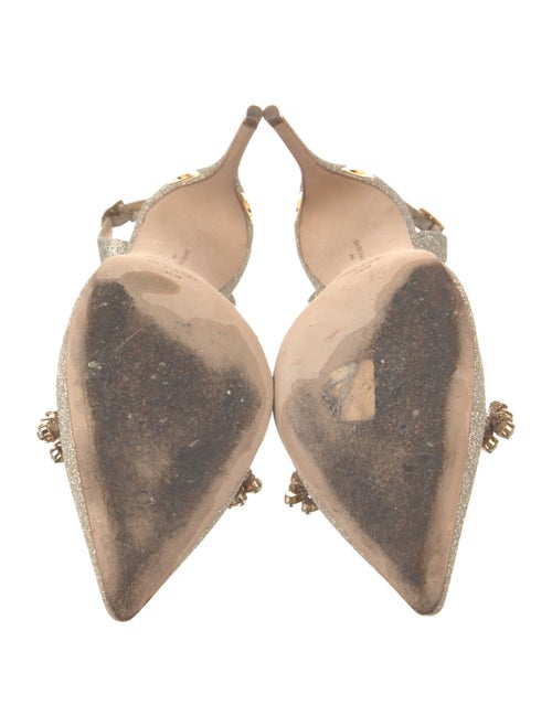 Jennifer Chamandi Glitter Accents Slingback Pumps