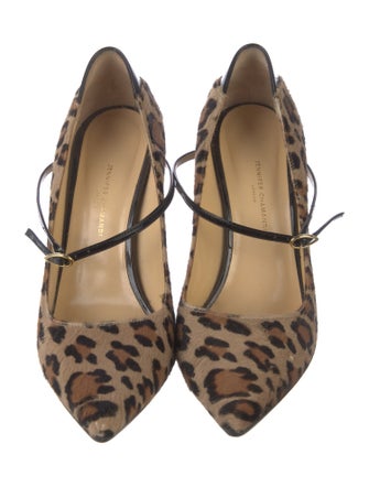Jennifer Chamandi Suede Animal Print Pumps