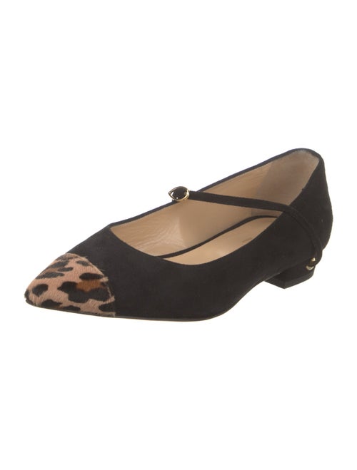 Jennifer Chamandi Suede Animal Print Ballet Flats