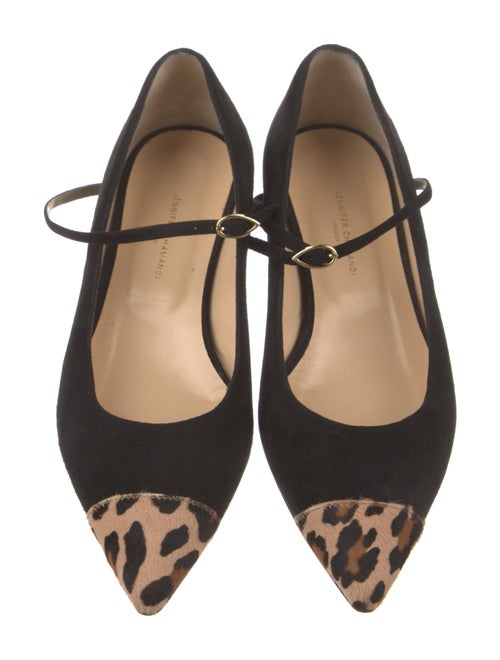 Jennifer Chamandi Suede Animal Print Ballet Flats