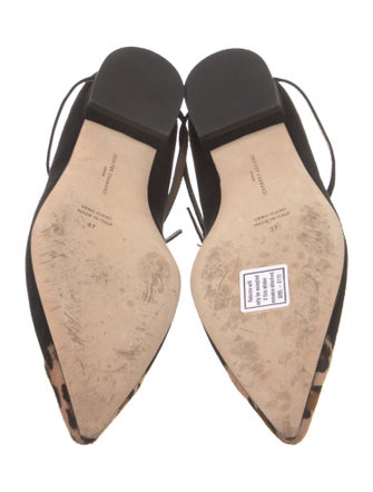 Jennifer Chamandi Suede Animal Print Ballet Flats