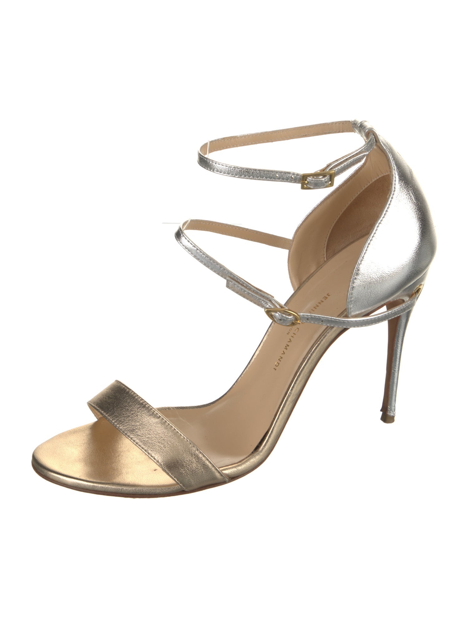 Jennifer Chamandi Leather Colorblock Pattern D'Orsay Pumps