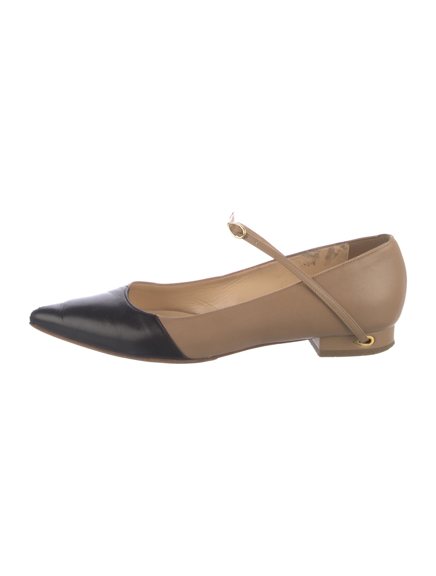 Jennifer Chamandi Leather Mary Jane Flats
