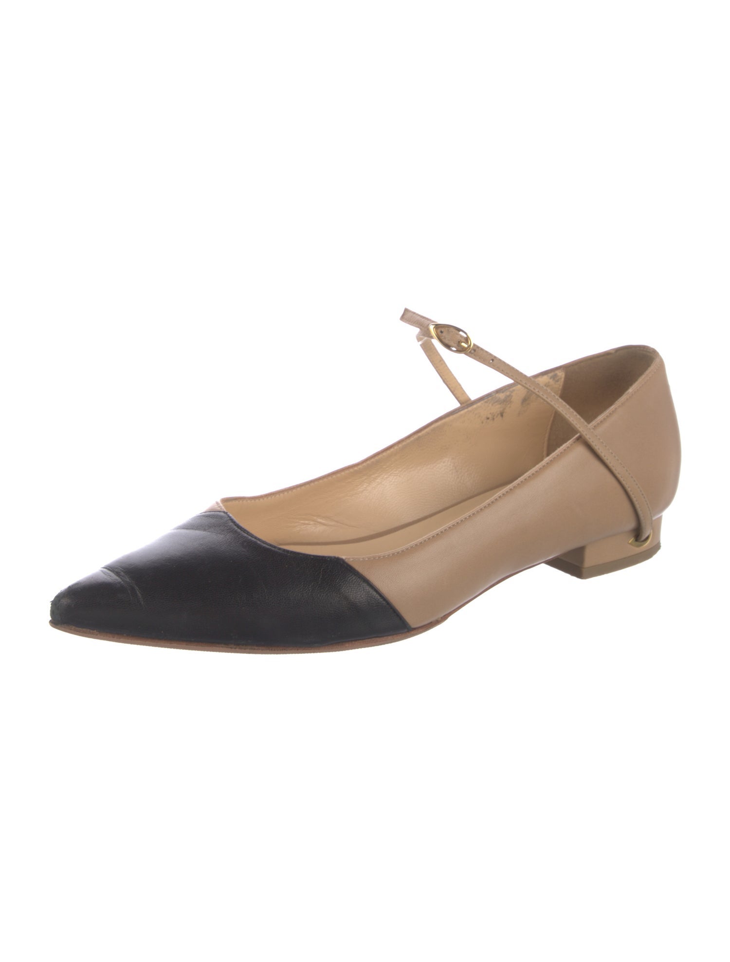 Jennifer Chamandi Leather Mary Jane Flats