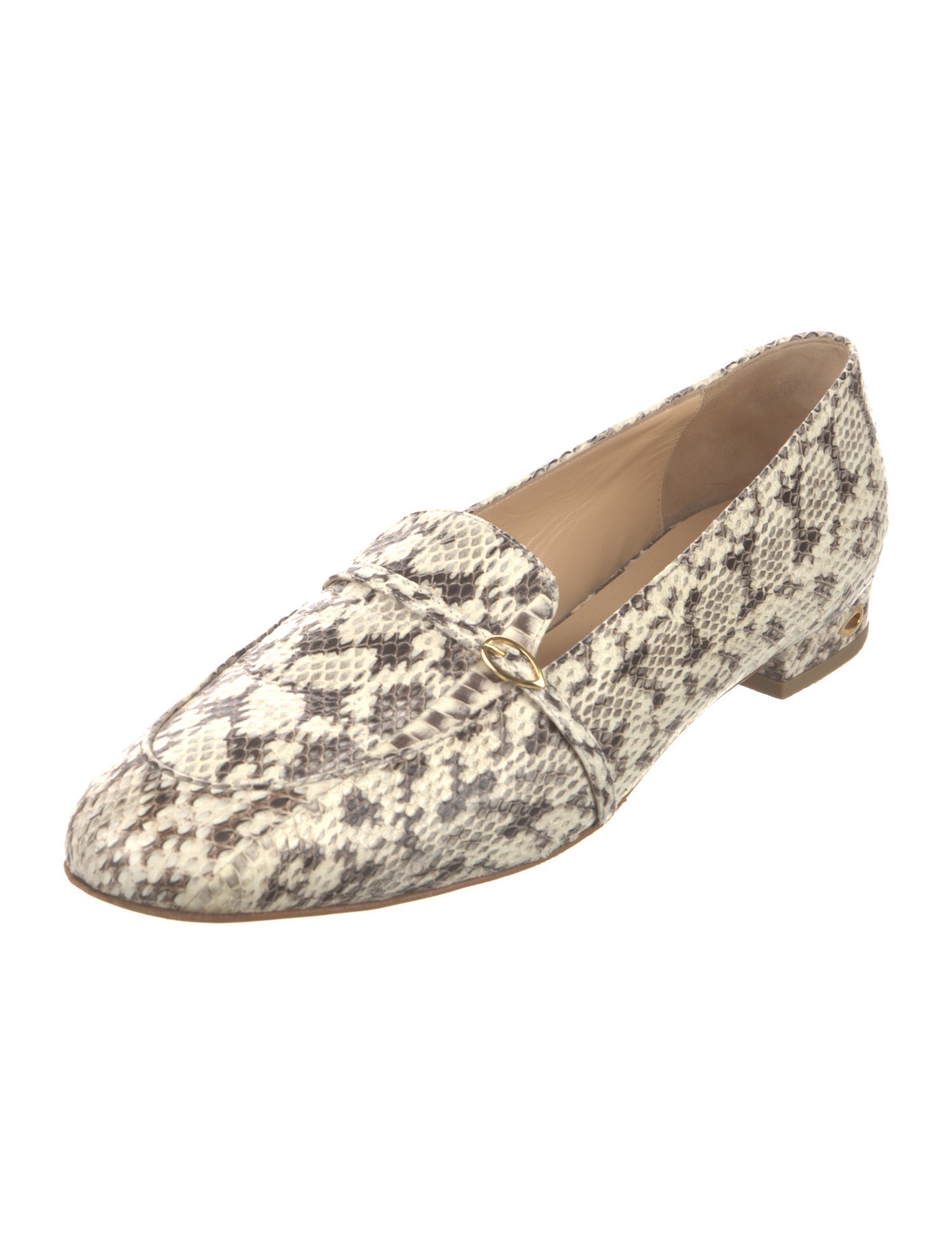 Jennifer Chamandi Leather Animal Print Loafers