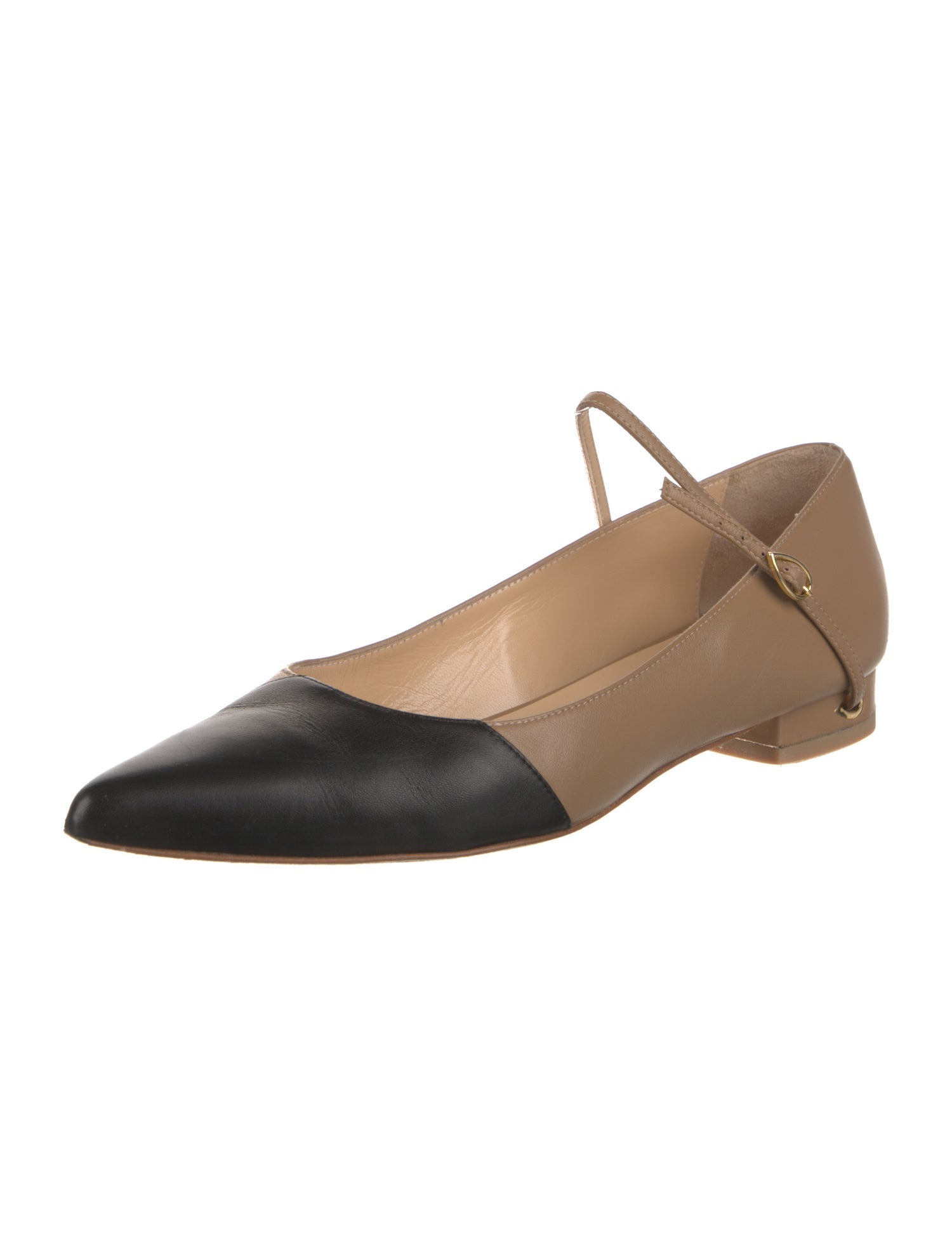 Jennifer Chamandi Leather Mary Jane Flats