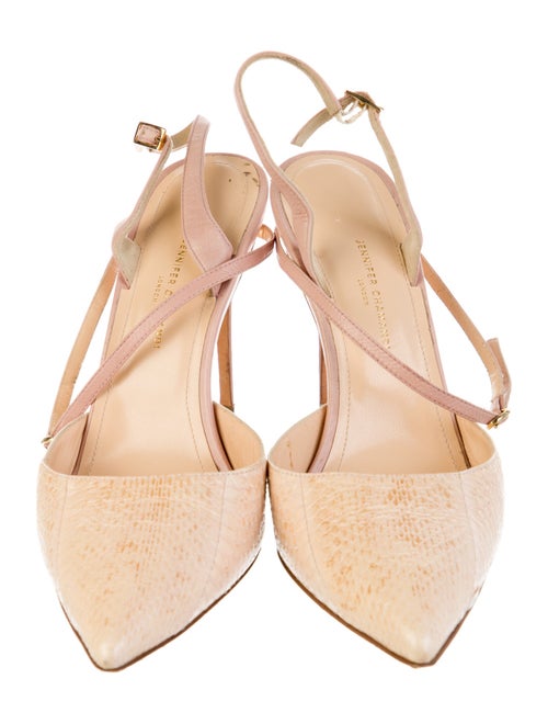 Jennifer Chamandi Leather Slingback Pumps