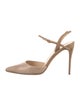 Jennifer Chamandi Leather Slingback Sandals