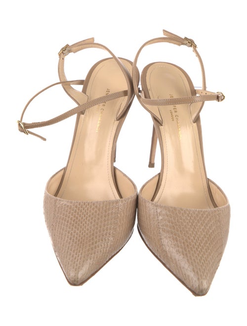 Jennifer Chamandi Leather Slingback Sandals