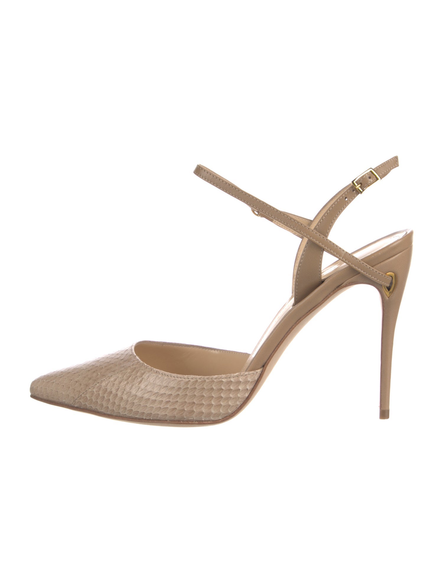 Jennifer Chamandi Leather Slingback Pumps