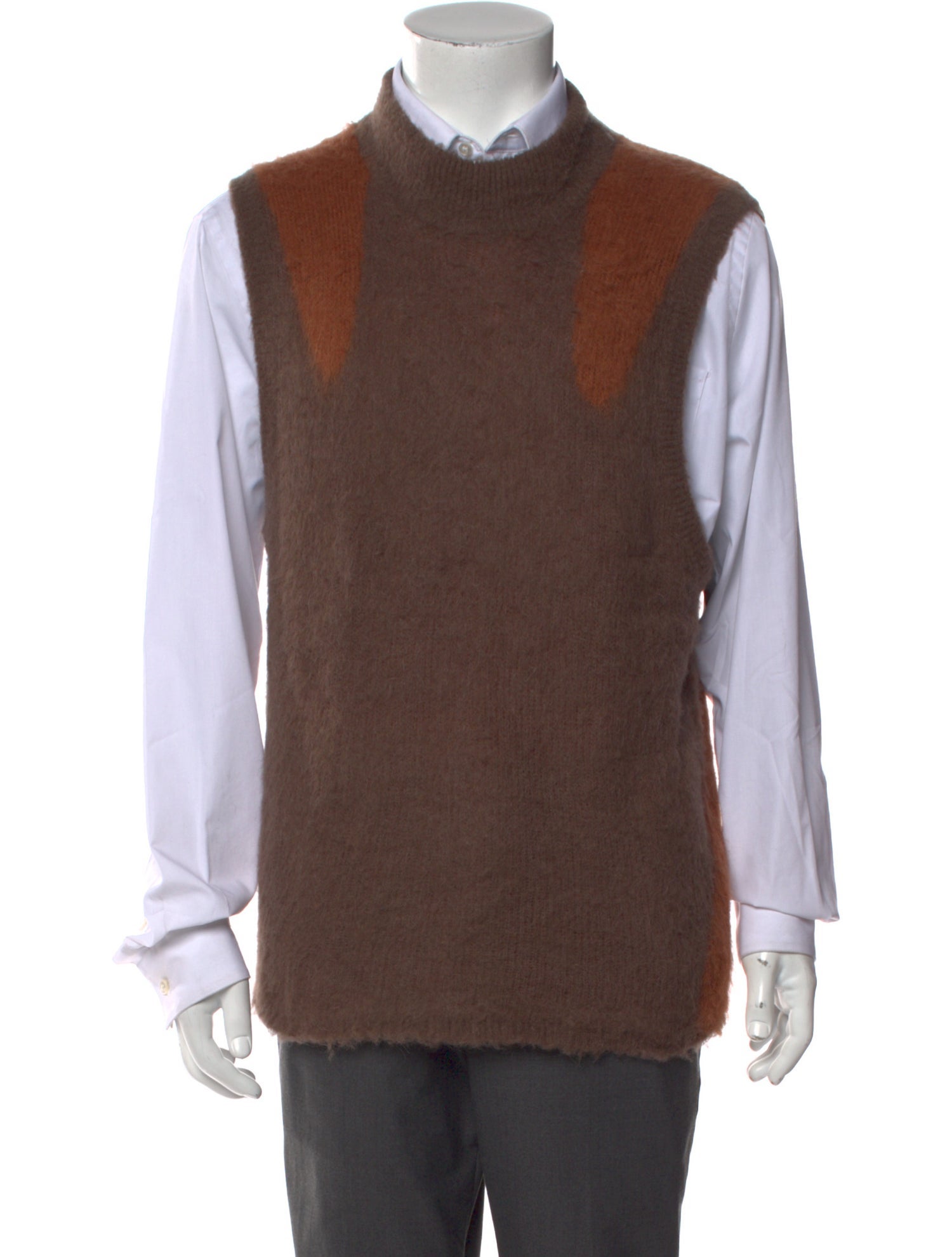 _J.L - A.L_ Colorblock Pattern Crew Neck Sweater Vest