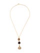Karen Liberman Sapphire & Diamond Drop Pendant Necklace