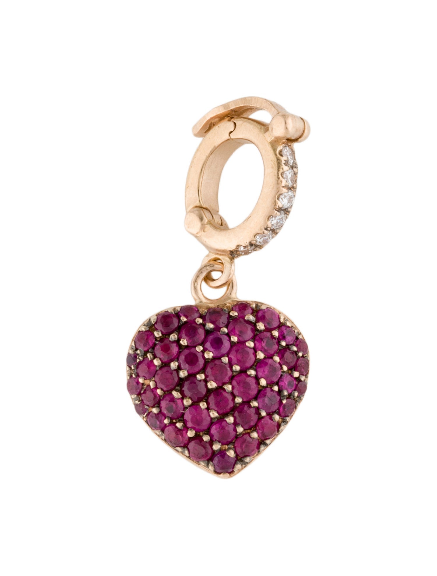 Pendant 18k Ruby & Diamond Heart
