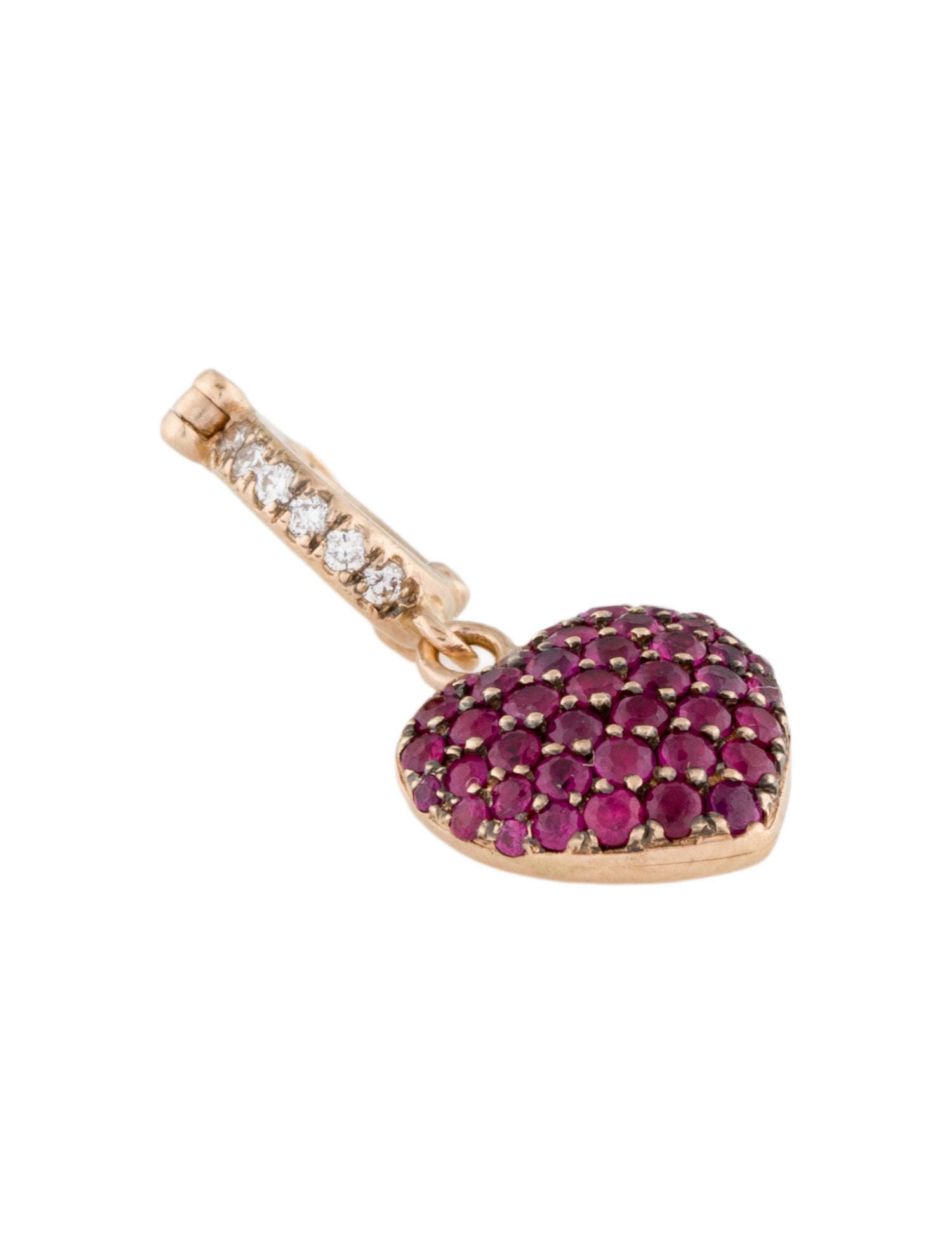 Pendant 18k Ruby & Diamond Heart