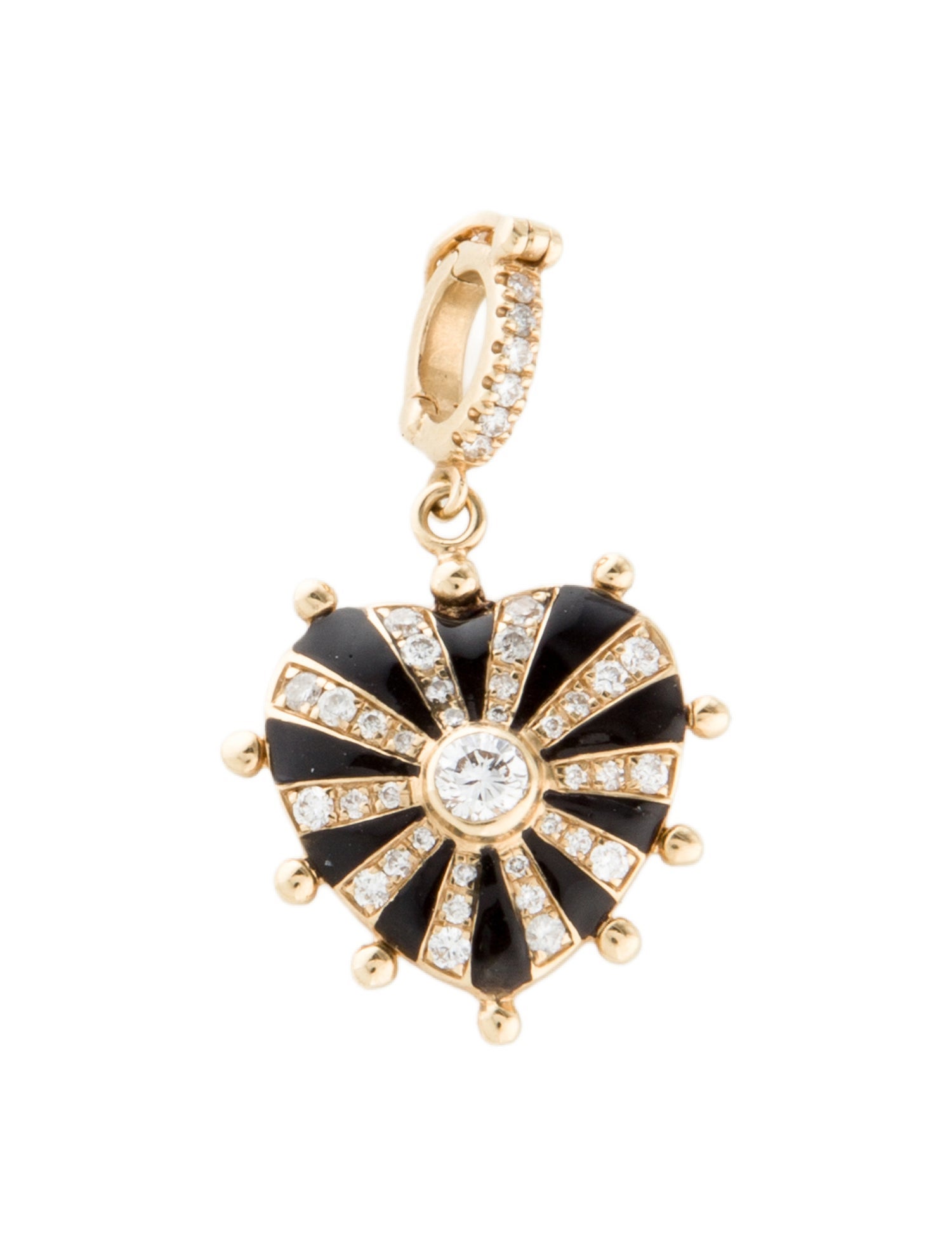 Joanna Dahdah 18K Diamond & Enamel Medium Mila Heart Pendant